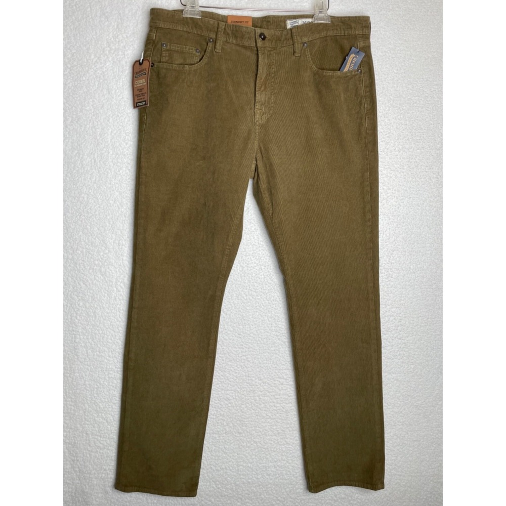 Cremieux 36 x 34 Corbin Premium Straight Leg Corduroy Pants NWT Forest Green